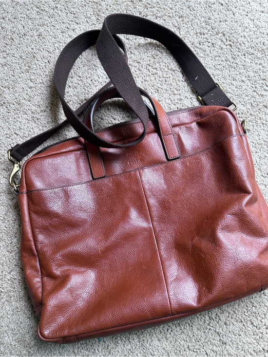 Fossil Other - Fossil Men's Leather Laptop Bag in Chestnut Brown